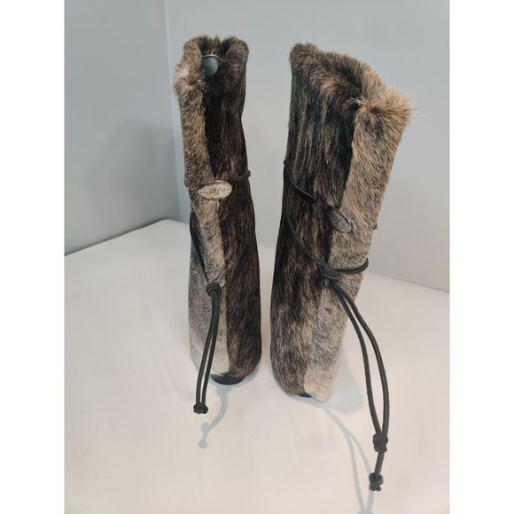 BNWOT Hair on Hide Boot Rugs Black and White - Picture 6 of 10